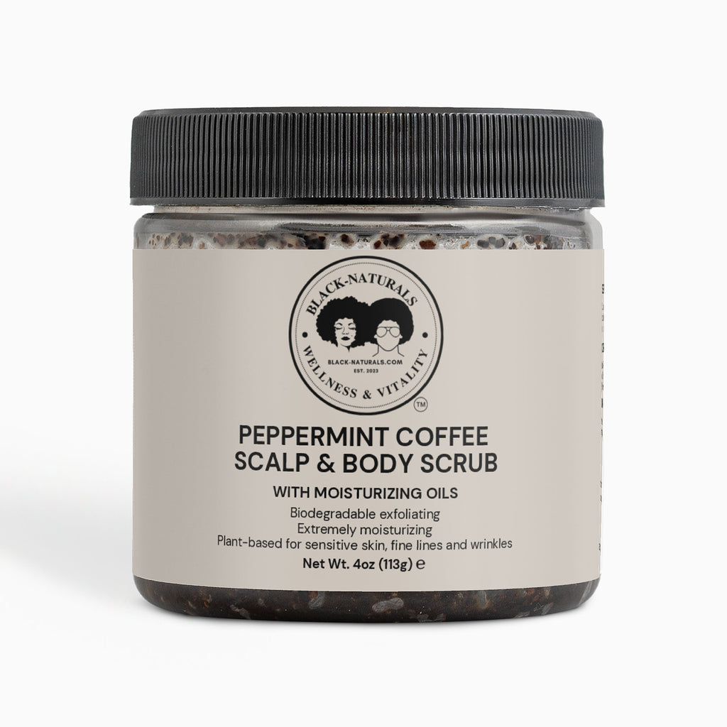 Black-Naturals Peppermint Coffee Scalp and Body Scrub