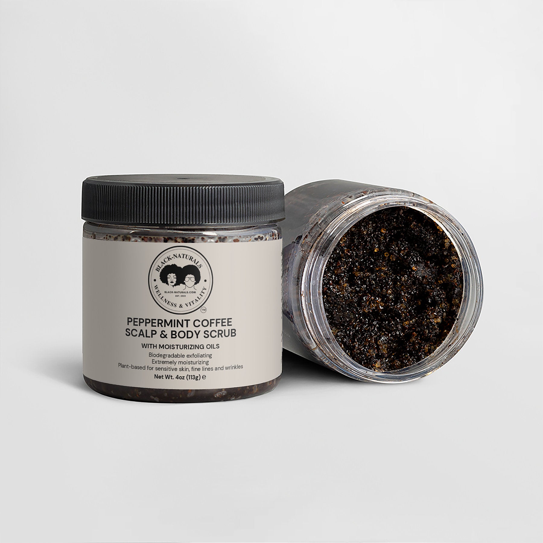 Black-Naturals Peppermint Coffee Scalp and Body Scrub