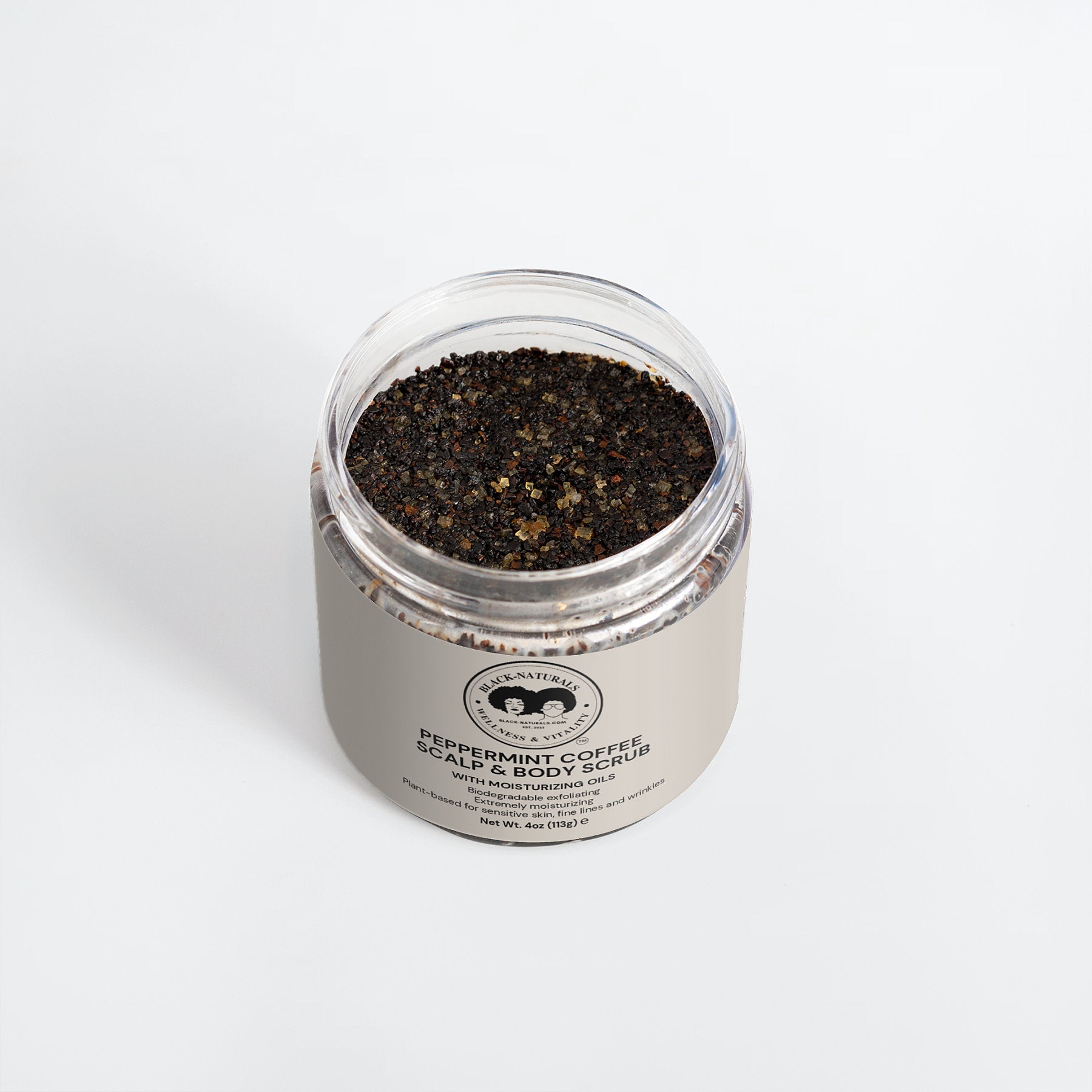 Black-Naturals Peppermint Coffee Scalp and Body Scrub