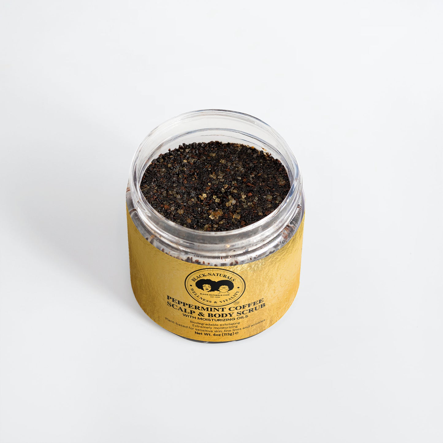 Black-Naturals Scalp & Body Scrub - Peppermint Coffee